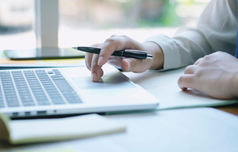 Business documents advertising design planning on office table